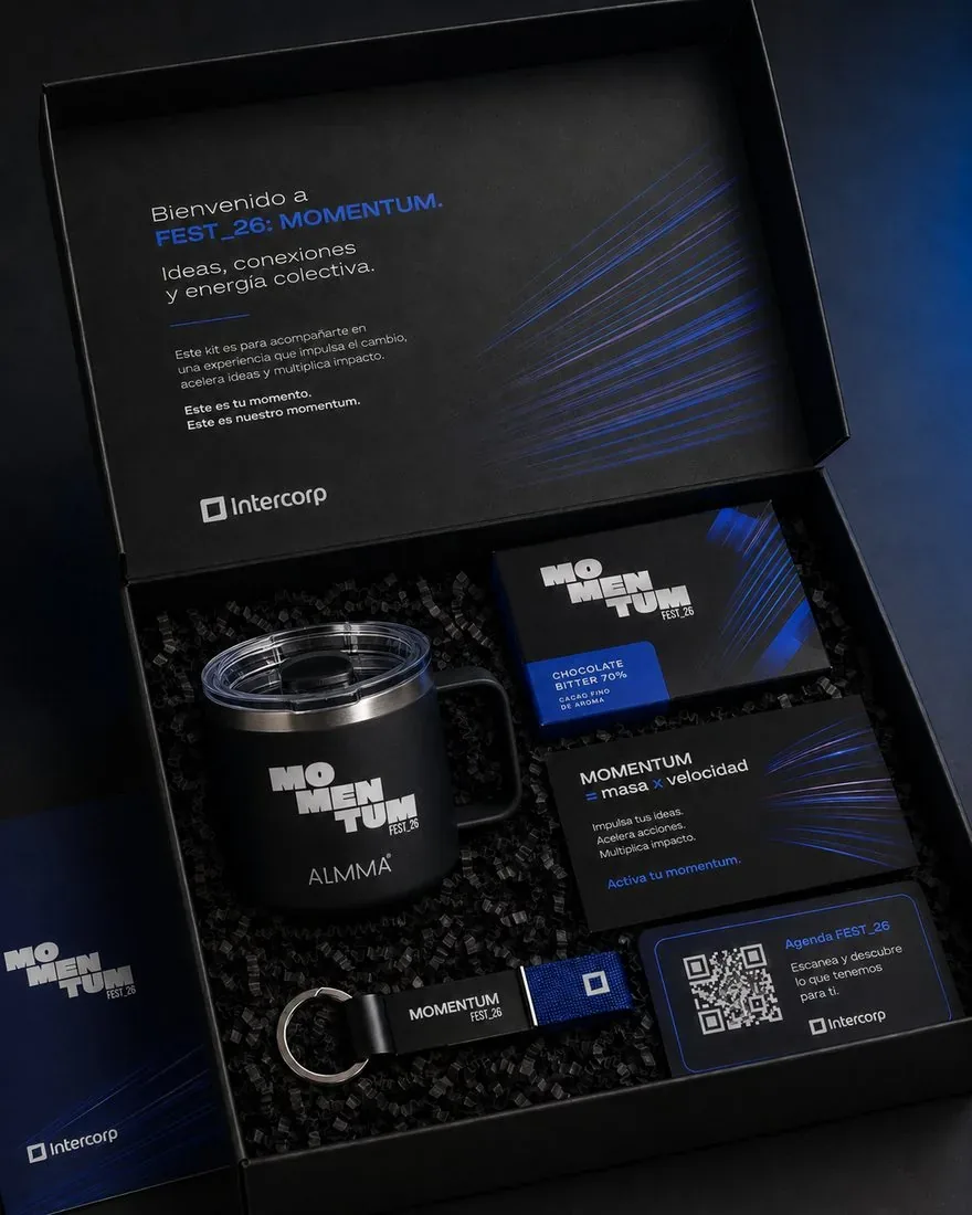 Kit corporativo Intercorp con mug ALMMA