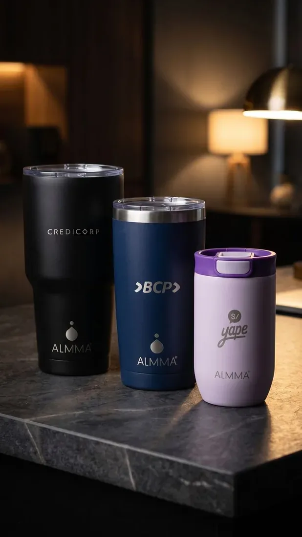 Tumblers ALMMA personalizados: Credicorp, BCP y Yape